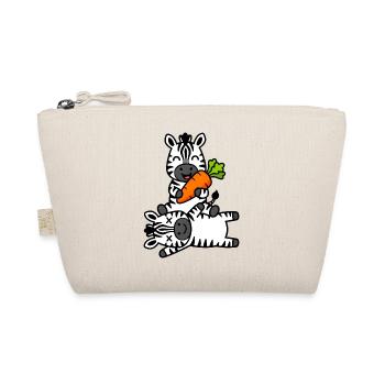 Mignons amis zèbres avec des carottes amusantes - Trousse biologique - nature - Devant
