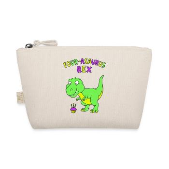 Four-asaurus Rex 4 Geburtstag - Bio-Täschchen - Natur - Vorne