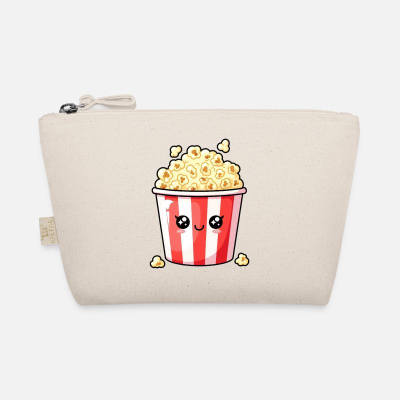 Kawaii-Popcorneimer - Bio-Täschchen - Natur