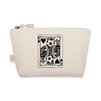 Heart King Football - Playing Cards Gift - Organic Pouch - nature - Front