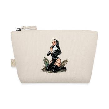 Heilige Nonne auf den Knien - Bio-Täschchen - Natur - Vorne