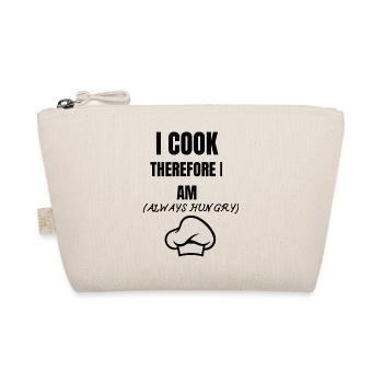 I Cook Therefore I Am - Funny Cooking Quote - Organic Pouch - nature - Front