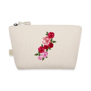 Bright Rose Garland of Red and Pink Roses - Organic Pouch - nature - Front