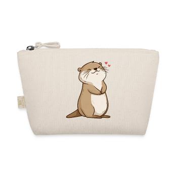 Kawaii Kleiner Otter – ruhiges und niedliches Tier - Bio-Täschchen - Natur - Vorne