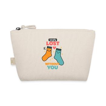 Perdu sans toi Chaussettes Déclaration de gribouillis Amour - Trousse biologique - nature - Devant