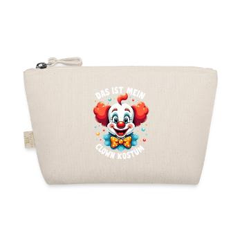 Karneval Clown Kostüm Fasching Fastnacht - Bio-Täschchen - Natur - Vorne