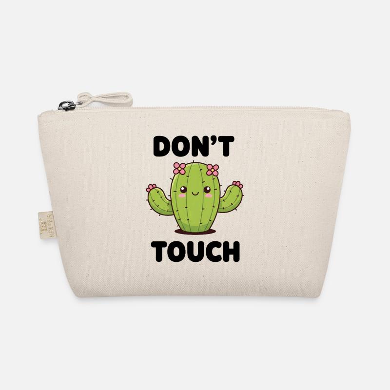 Cute Cactus with Flowers – Kawaii Illustration Organic Pouch