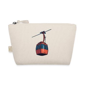 Red Cable Car Gondola Illustration - Organic Pouch - nature - Front