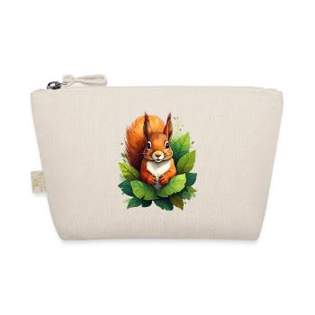 A squirrel between green leaves in the forest - Organic Pouch - nature - Front