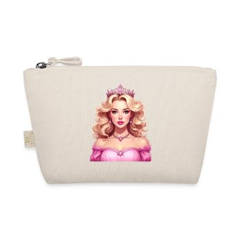 Princess with blonde hair and pink dress - Organic Pouch - nature - Front