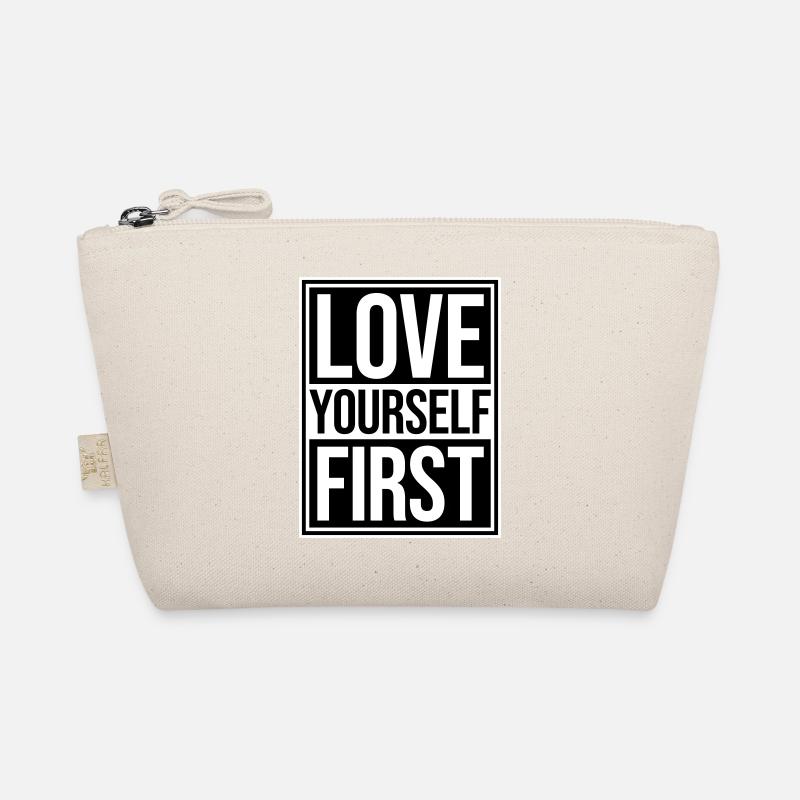 Love Yourself First Selbstliebe Selbstfürsorge Bio-Täschchen