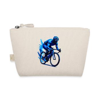 Road cyclist in blue - Organic Pouch - nature - Front