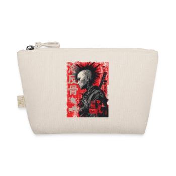 Punk Kriegerin – 冷反骨 Urban Art - Bio-Täschchen - Natur - Vorne
