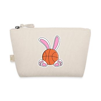 Easter Basketball Bunny Design - Organic Pouch - nature - Front