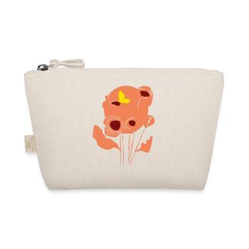 Coquelicot orange avec papillon - Trousse biologique - nature - Devant