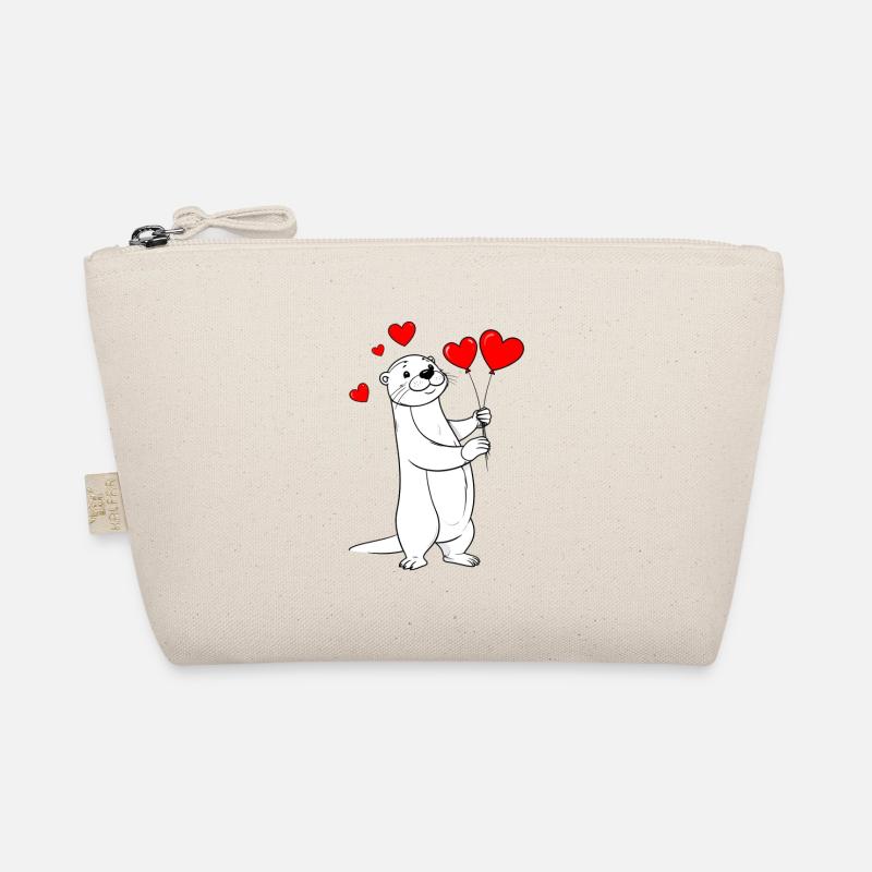Otter am Valentinstag Bio-Täschchen