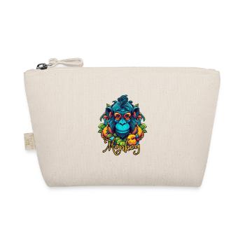 Neon Tropical Monkey Head - Organic Pouch - nature - Front