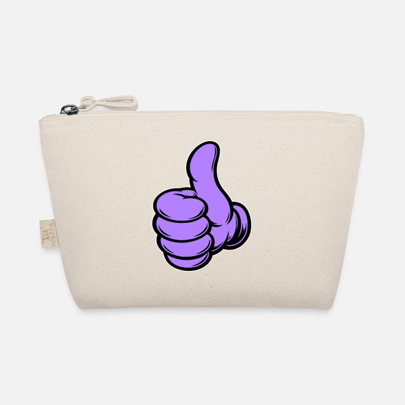 OK Icône de main pouce levé de la bande dessinée Violet Trousse biologique