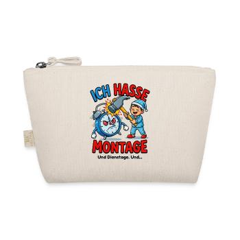 I hate Mondays – Alarm & Hammer - Organic Pouch - nature - Front