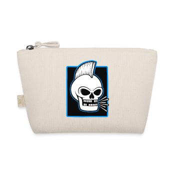 Skull Mohawk Punk-Grafik - Bio-Täschchen - Natur - Vorne
