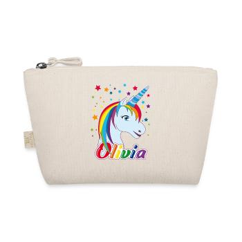 Unicorn Olivia Rainbow - Organic Pouch - nature - Front