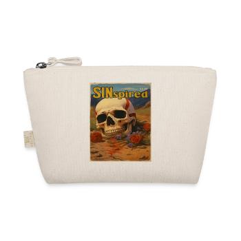 SINspired Skull Vintage Cover Motif - Organic Pouch - nature - Front
