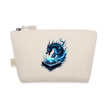 Blaues Drachen-DJ Kraft - Bio-Täschchen - Natur - Vorne