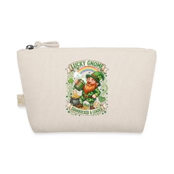 Lucky Gnome Shamrocked And Loaded Funny Quote - Organic Pouch - nature - Front
