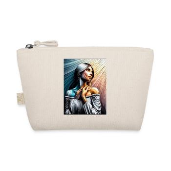 Woman stripes portrait - Organic Pouch - nature - Front