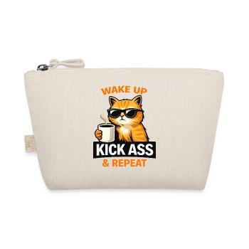 Wach auf, cooler Katzenkaffee - Bio-Täschchen - Natur - Vorne