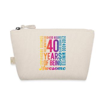 40 Jahre 40. Geburtstag - Bio-Täschchen - Natur - Vorne