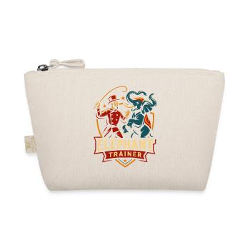 Circus Elephant Trainer Funny Children's Circus - Organic Pouch - nature - Front