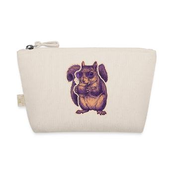 Squirrel with sunglasses nibbling hazelnut - Organic Pouch - nature - Front