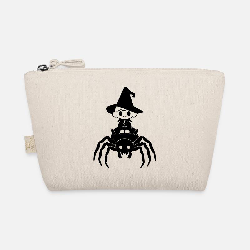 Motif Halloween de la Sorcière Mignonne Rides Araignée Trousse biologique
