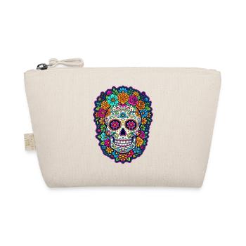 Mexican skull sugar skull flowers - Organic Pouch - nature - Front