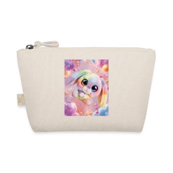 Rainbow cuddly bunny in the magic room - Organic Pouch - nature - Front