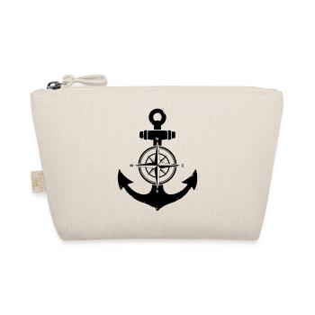 Anchor Compass Silhouette - Organic Pouch - nature - Front
