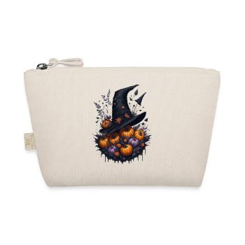 Witch Hat Pumpkin Autumn Magic - Organic Pouch - nature - Front