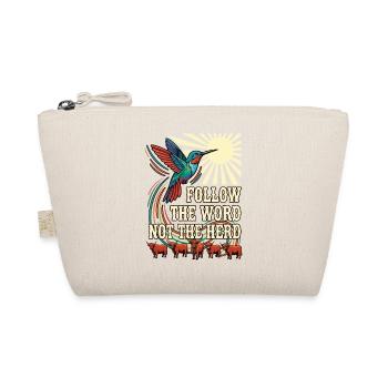 Follow The Word Not The Herd Hummingbird - Organic Pouch - nature - Front