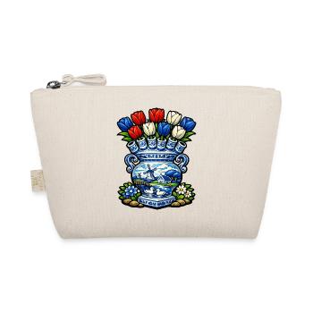 Delft Vase Tulips and Windmill - Organic Pouch - nature - Front