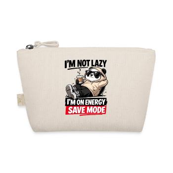 Energy Save Mode Panda - Organic Pouch - nature - Front