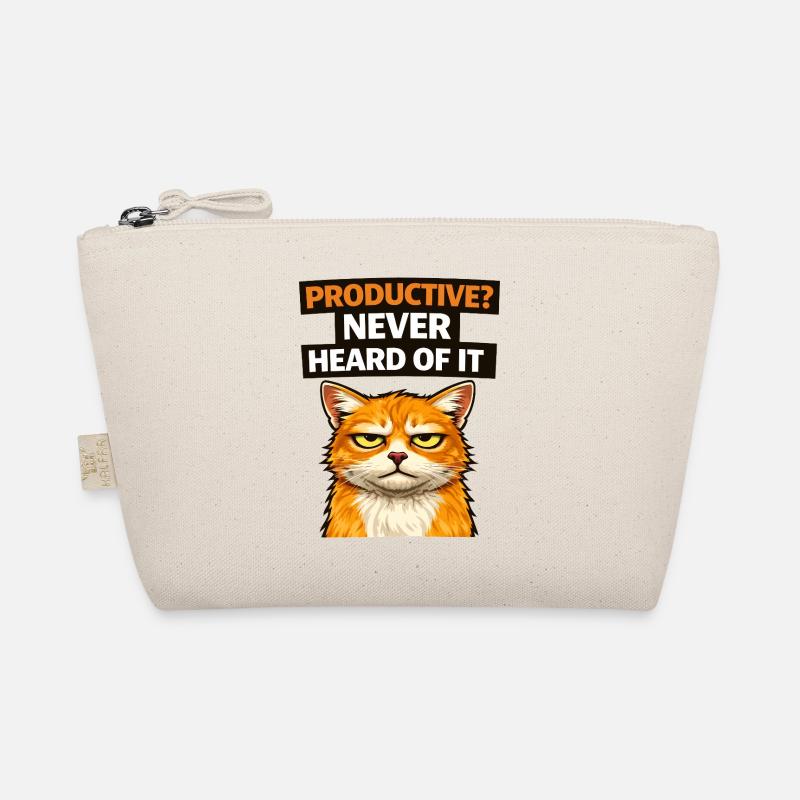 Sarcastic Cat Productivity Quote Meme Organic Pouch