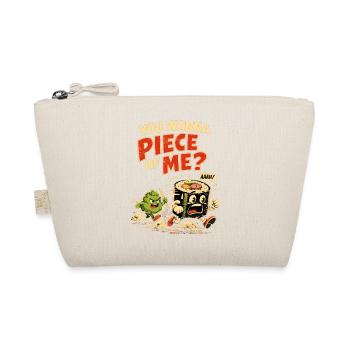 Wasabi Jagd: Retro Sushi Spruch – Piece of Me? - Bio-Täschchen - Natur - Vorne
