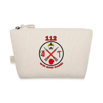 112-Wir sind dabei-Feuerwehr Symbol mit Strahlrohr - Bio-Täschchen - Natur - Vorne