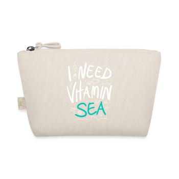 Ich brauche Vitamin Sea Funny Summer Beach Shirt - Bio-Täschchen - Natur - Vorne