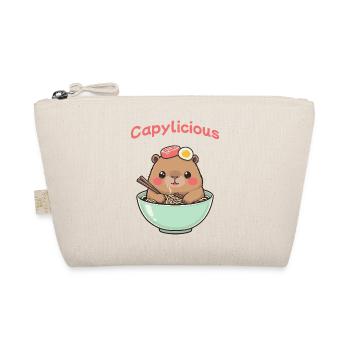Capybara Ramen Pink – Kawaii Cute Food Shirt - Organic Pouch - nature - Front