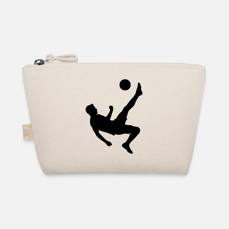 Fußball Action Schuss Silhouette Logo Bio-Täschchen
