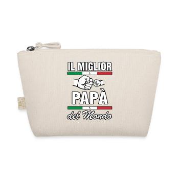 Italienischer Papa ist der Beste - Bio-Täschchen - Natur - Vorne