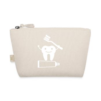 Tooth with toothbrush and toothpaste - Organic Pouch - nature - Front