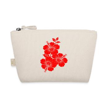 Silhouette triple de floraison d’hibiscus rouge - Trousse biologique - nature - Devant